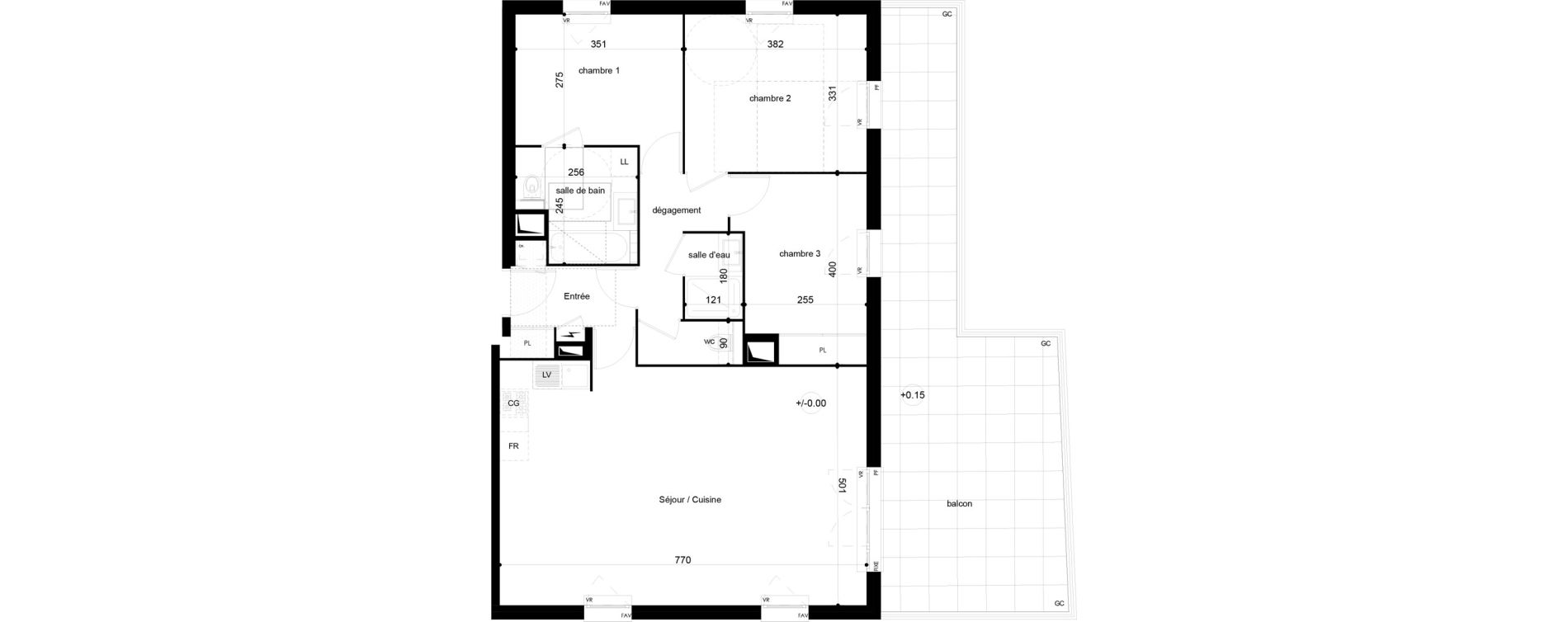 Appartement T4 de 90,07 m2 &agrave; Lentilly Centre