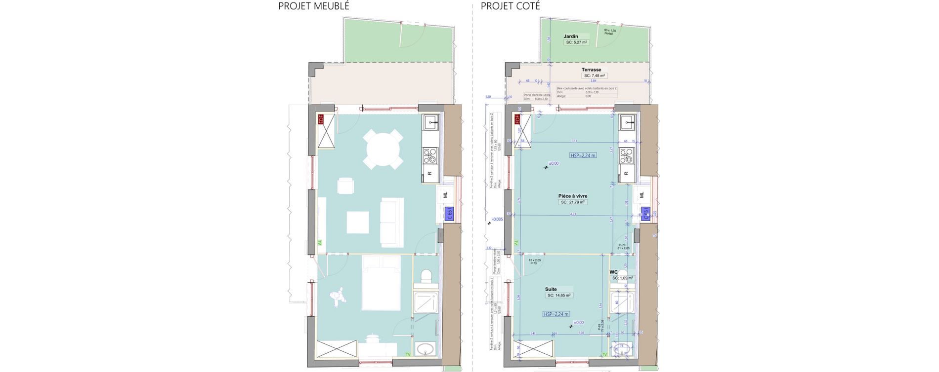 Appartement T2 de 37,53 m2 &agrave; Lentilly Centre