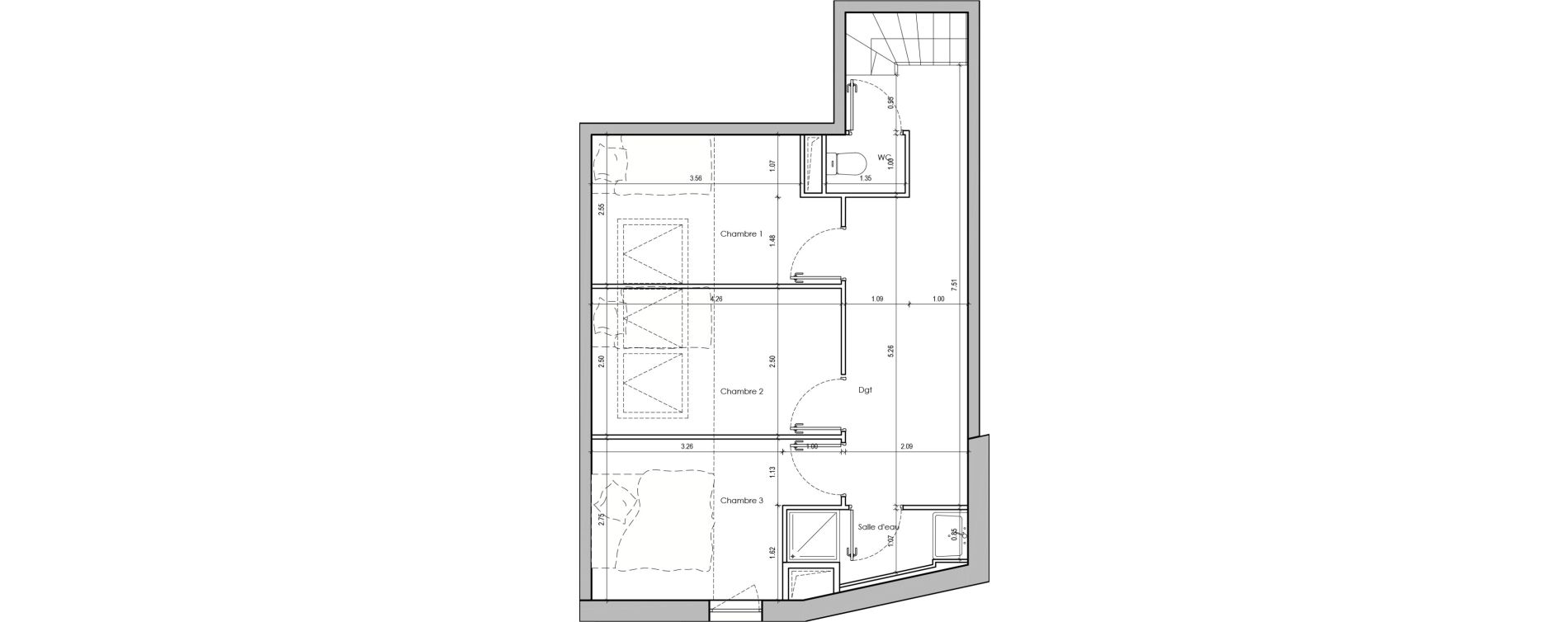 Duplex T4 de 92,60 m2 &agrave; Limas Centre