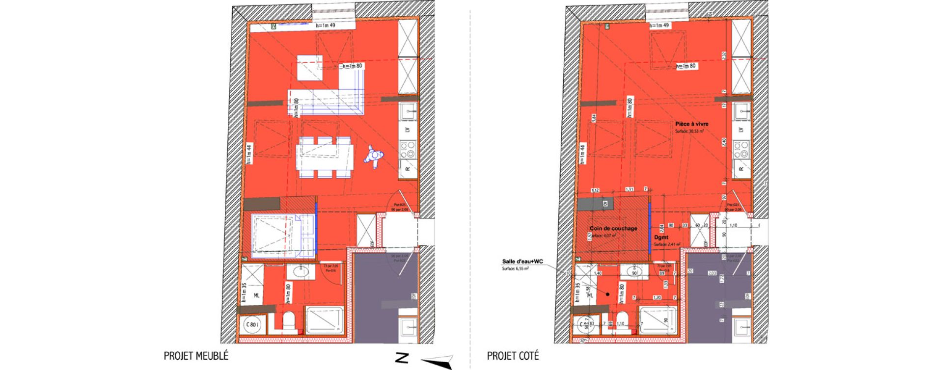Appartement T2 de 43,94 m2 &agrave; Limonest Centre