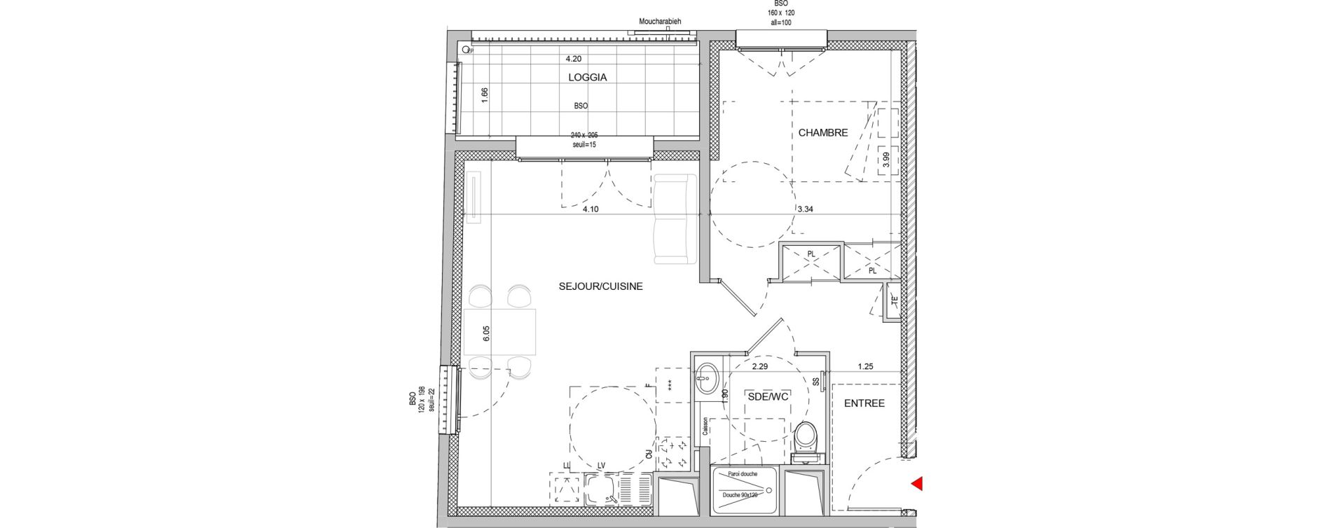 Appartement T2 de 50,19 m2 &agrave; Lyon Yves farges (7eme)