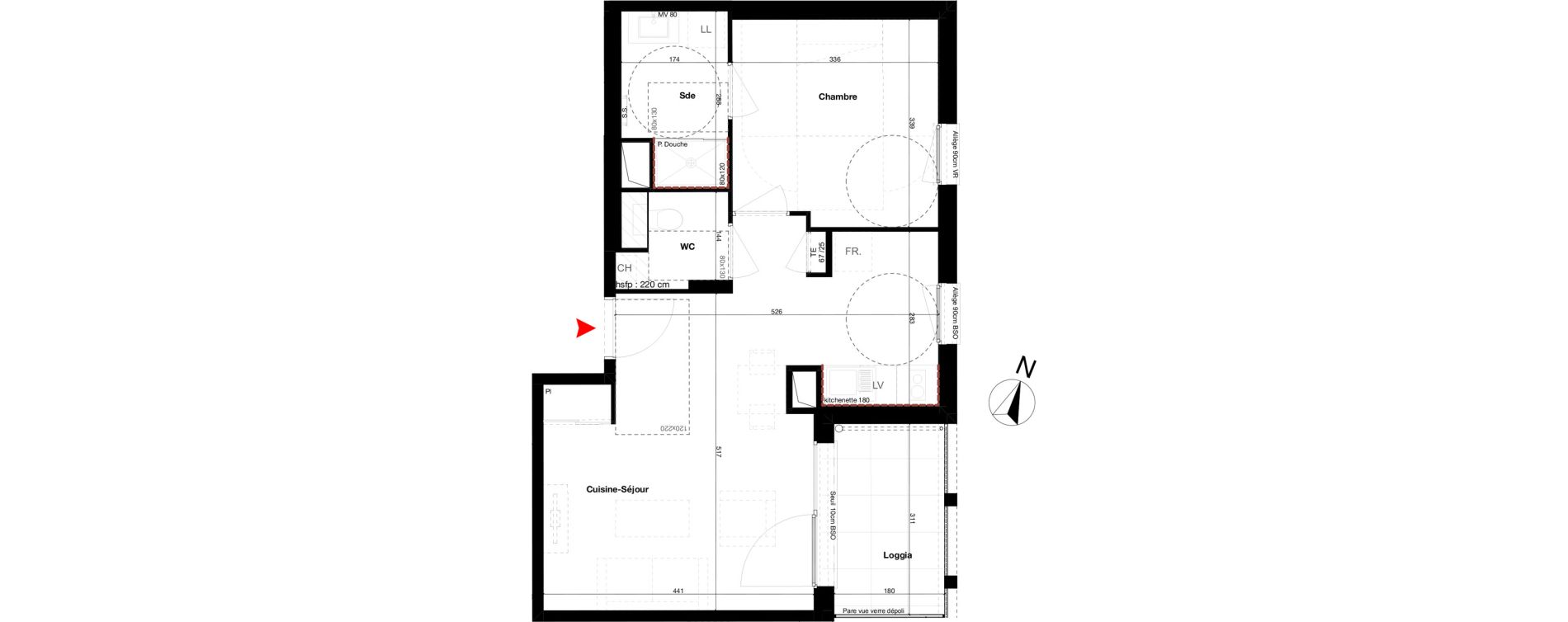 Appartement T2 de 45,56 m2 &agrave; Lyon Petite guille (8eme)