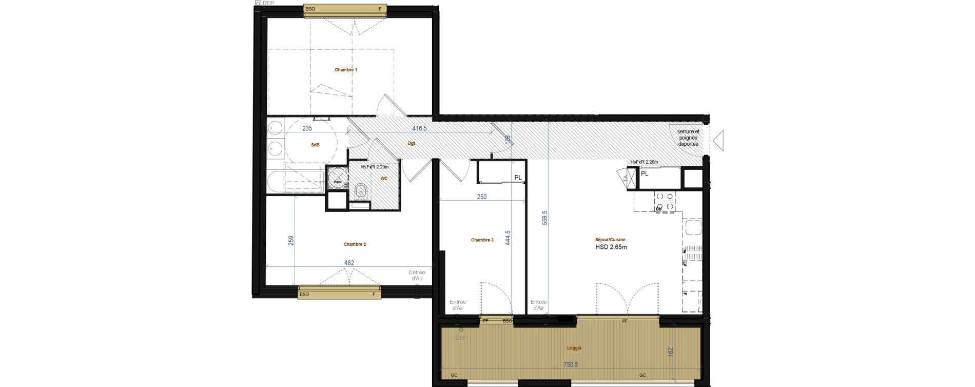 Appartement T4 de 77,38 m2 &agrave; Lyon Mermoz (8eme)