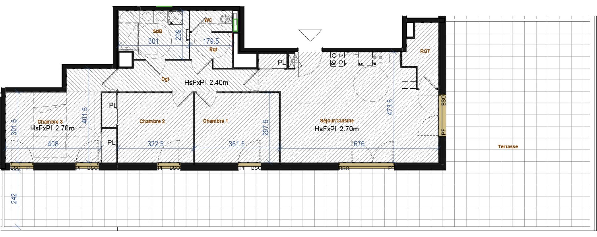 Appartement T4 de 88,23 m2 &agrave; Lyon Mermoz (8eme)