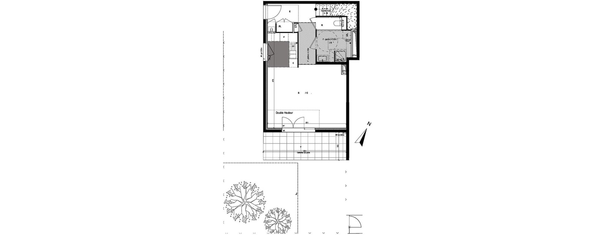 Duplex T4 de 88,60 m2 &agrave; Lyon La croix-rousse (1er/4eme)