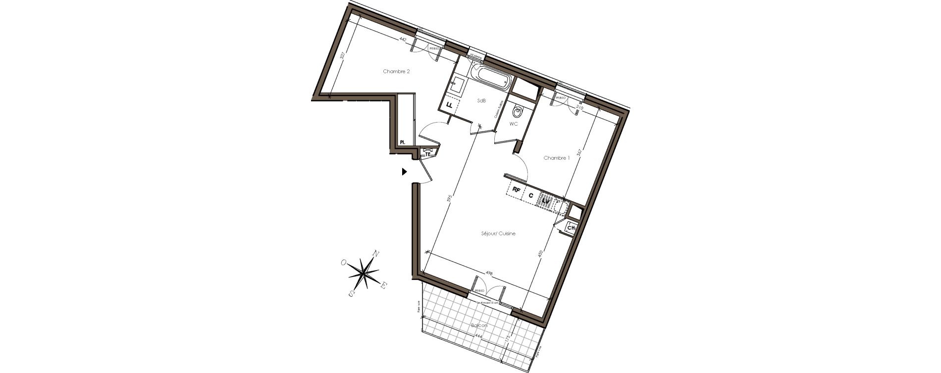 Appartement T3 de 61,21 m2 &agrave; Lyon Vaise (9eme)