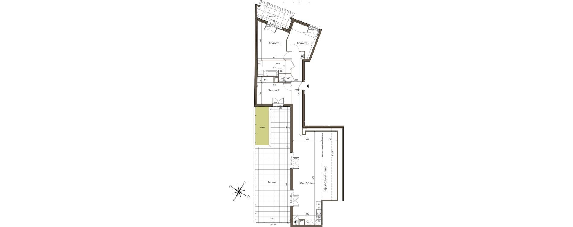 Appartement T4 de 84,34 m2 &agrave; Lyon Vaise (9eme)