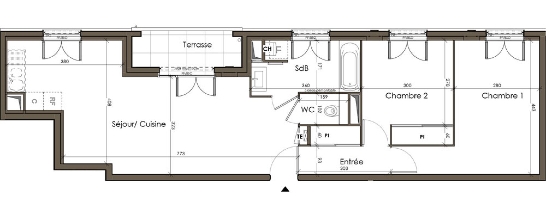 Appartement T3 de 65,43 m2 &agrave; Lyon Vaise (9eme)