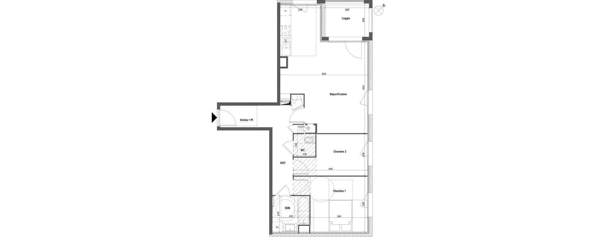 Appartement T3 de 69,12 m2 &agrave; Lyon Santy - la plaine (8eme)