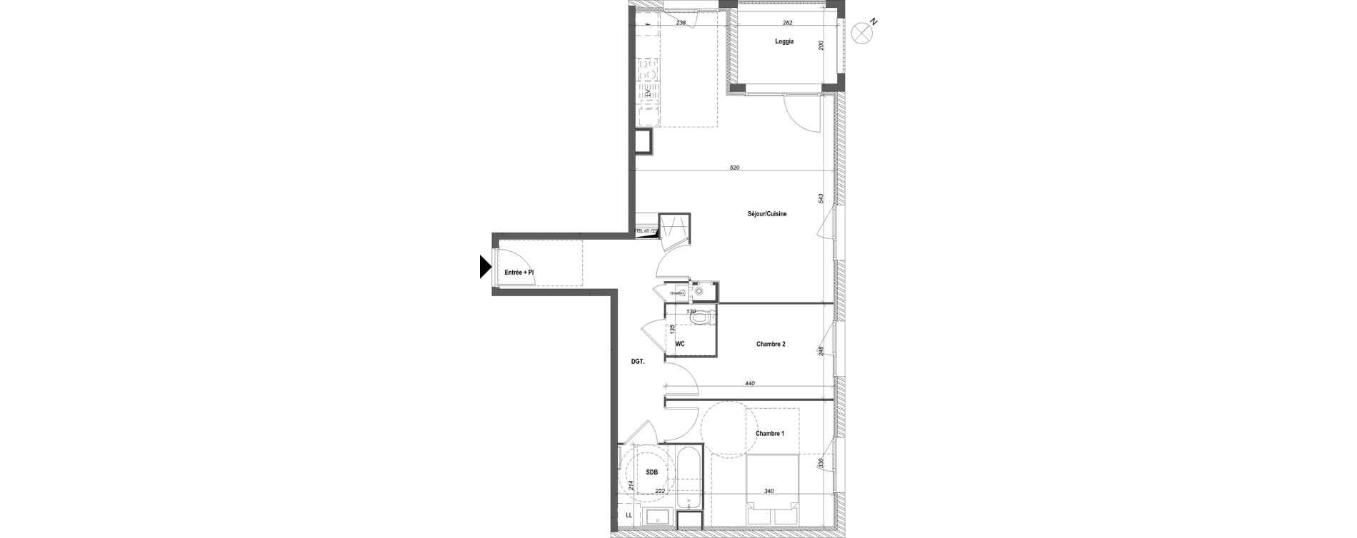 Appartement T3 de 69,07 m2 &agrave; Lyon Santy - la plaine (8eme)
