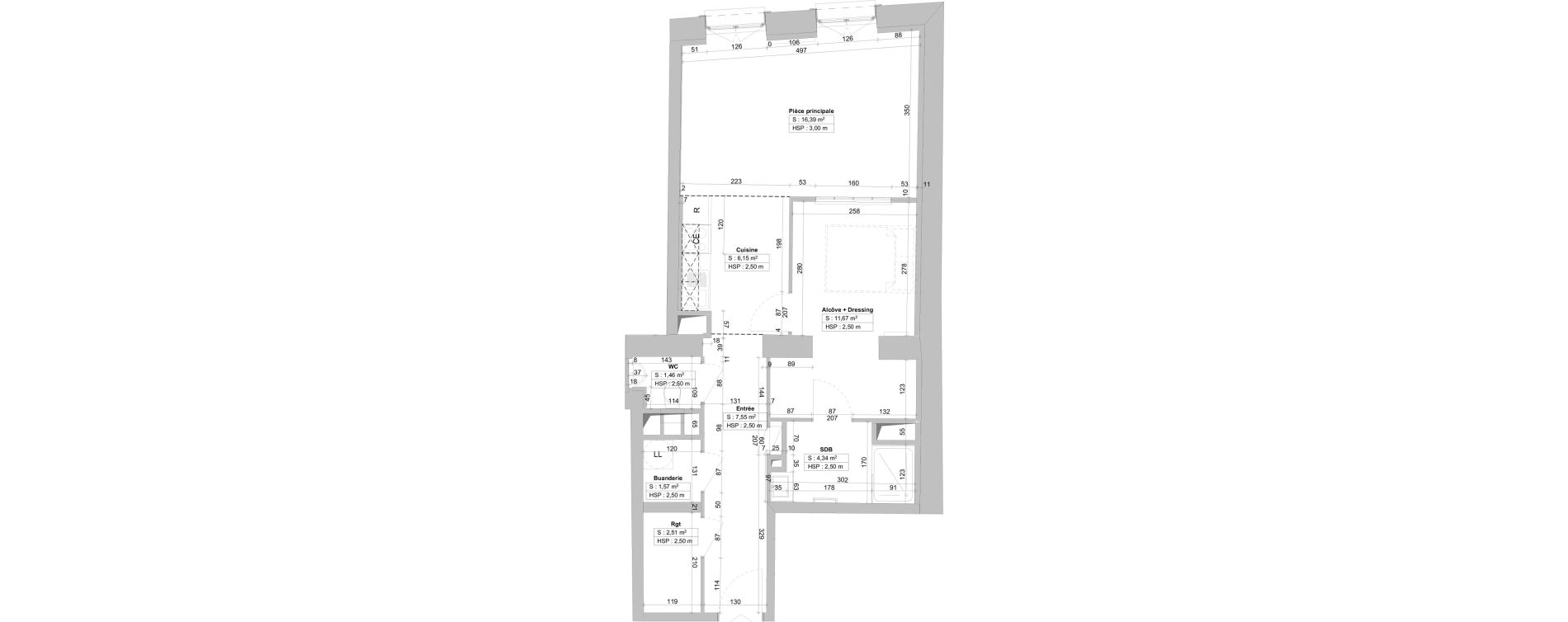 Appartement T2 de 51,62 m2 &agrave; Lyon Griffon - royale (1er)