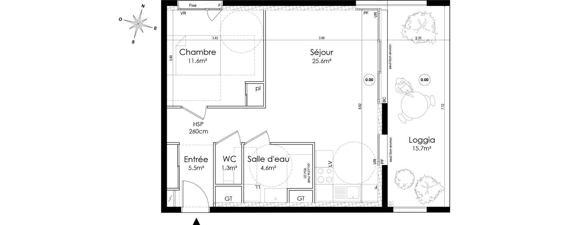 Appartement T2 de 48,60 m2 &agrave; Lyon Montchat (3&egrave;me)