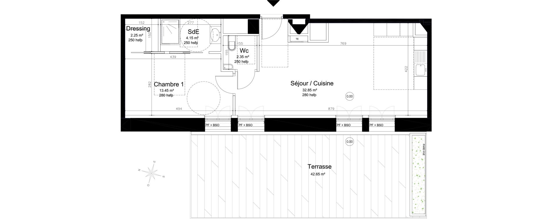 Appartement T2 de 55,05 m2 &agrave; Lyon Montchat (3&egrave;me)