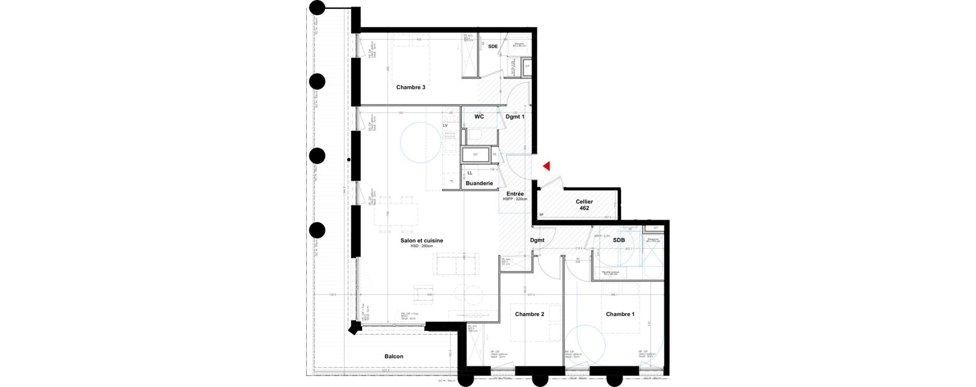 Appartement T4 de 93,04 m2 &agrave; Lyon Confluence (2eme)