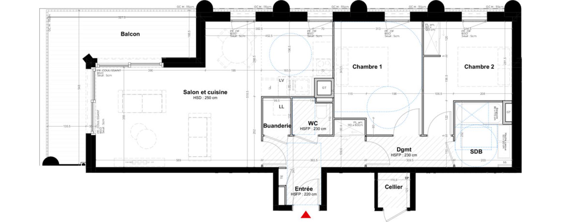 Appartement T3 de 70,00 m2 &agrave; Lyon Confluence (2eme)