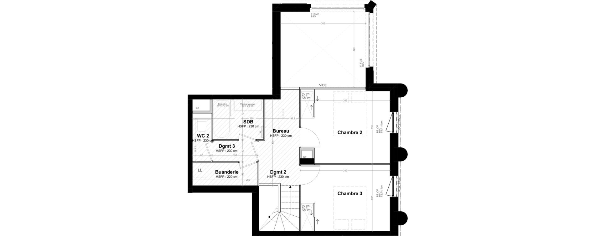 Duplex T4 de 89,83 m2 &agrave; Lyon Confluence (2eme)