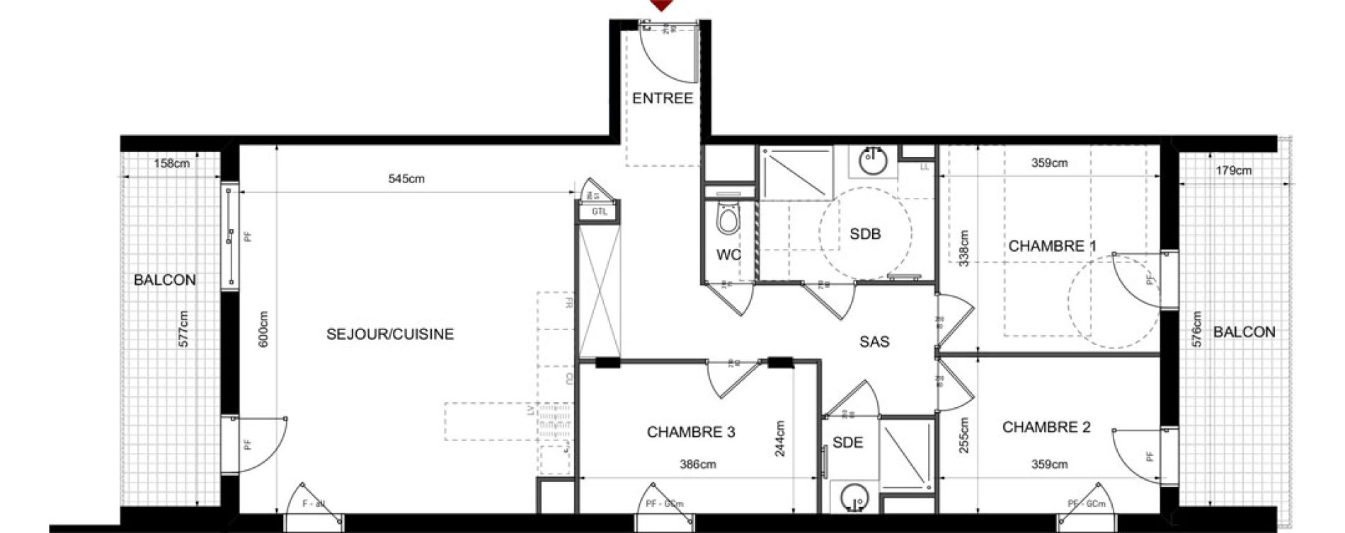 Appartement T4 de 88,92 m2 &agrave; Lyon Bellecombe - thiers (6eme)