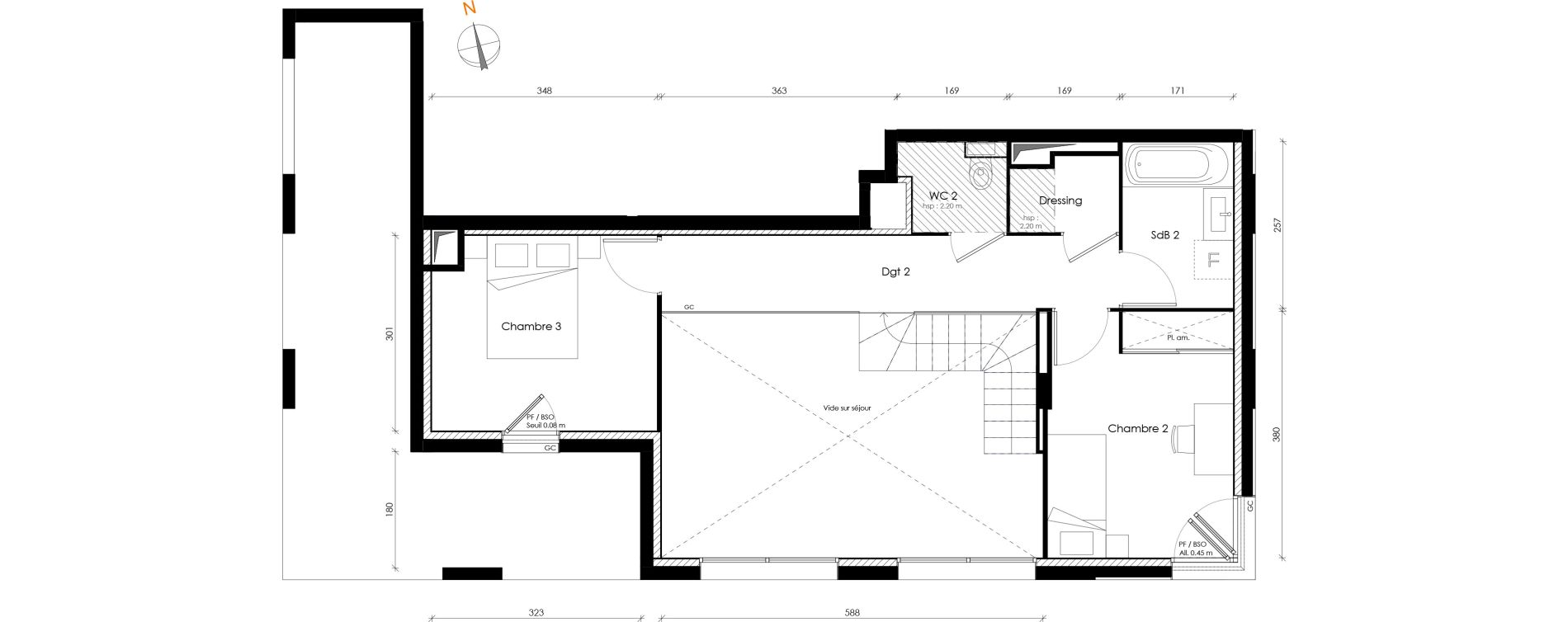 Duplex T4 de 94,95 m2 &agrave; Lyon Transvaal (8eme)