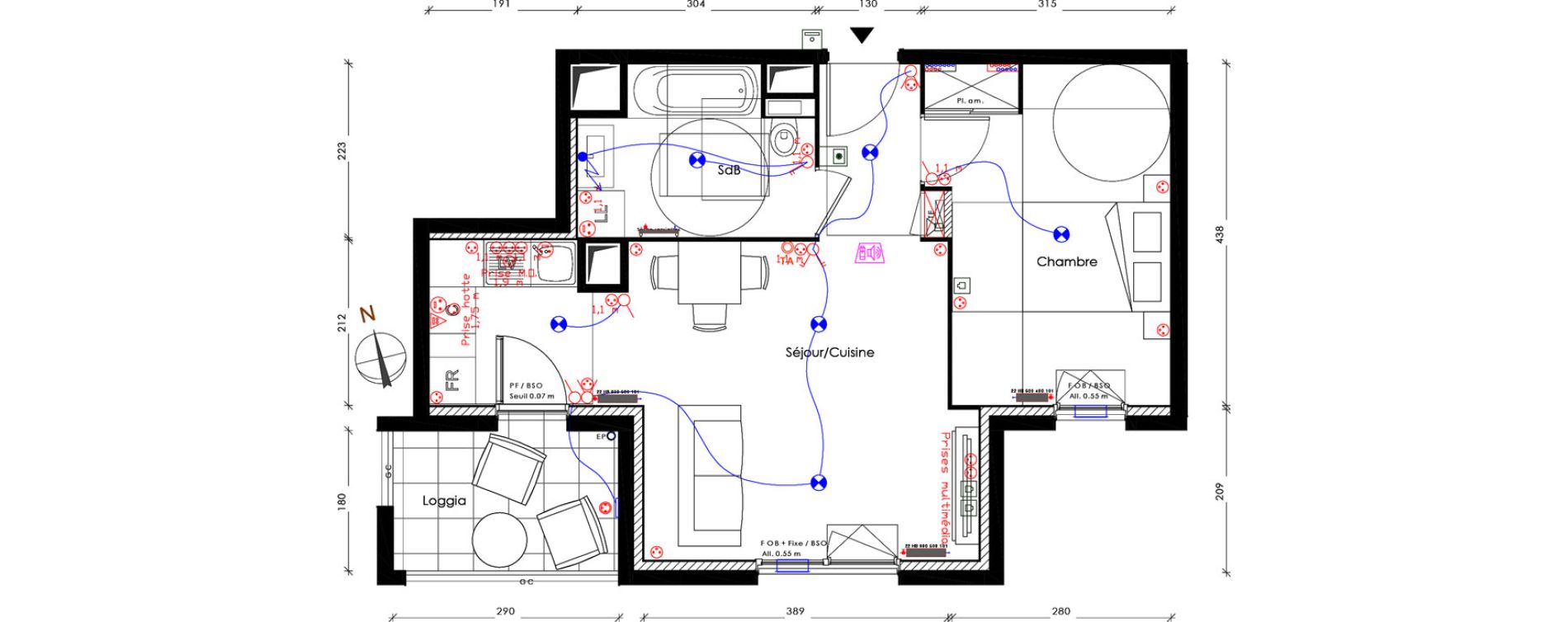 Appartement T2 de 43,66 m2 &agrave; Lyon Transvaal (8eme)