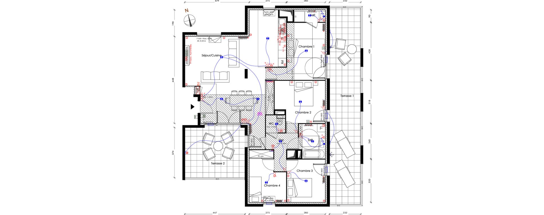 Appartement T5 de 104,73 m2 &agrave; Lyon Transvaal (8eme)