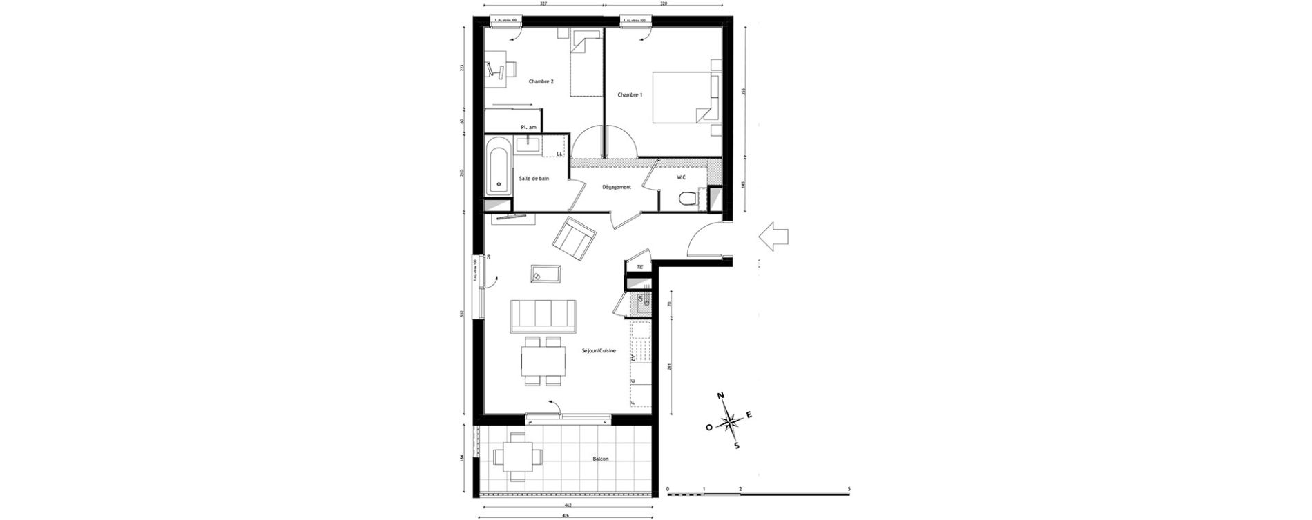 Appartement T3 de 58,66 m2 &agrave; Lyon Pierre valdo (5eme)