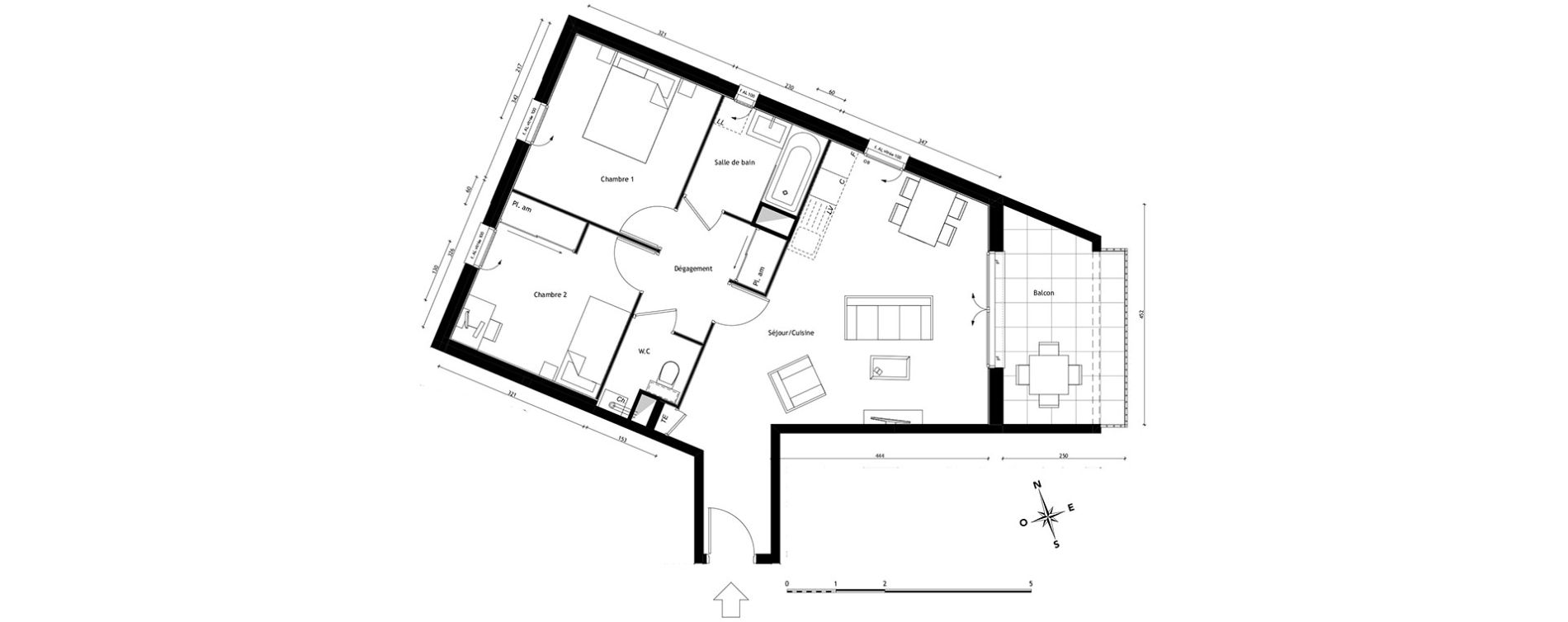 Appartement T3 de 63,01 m2 &agrave; Lyon Pierre valdo (5eme)