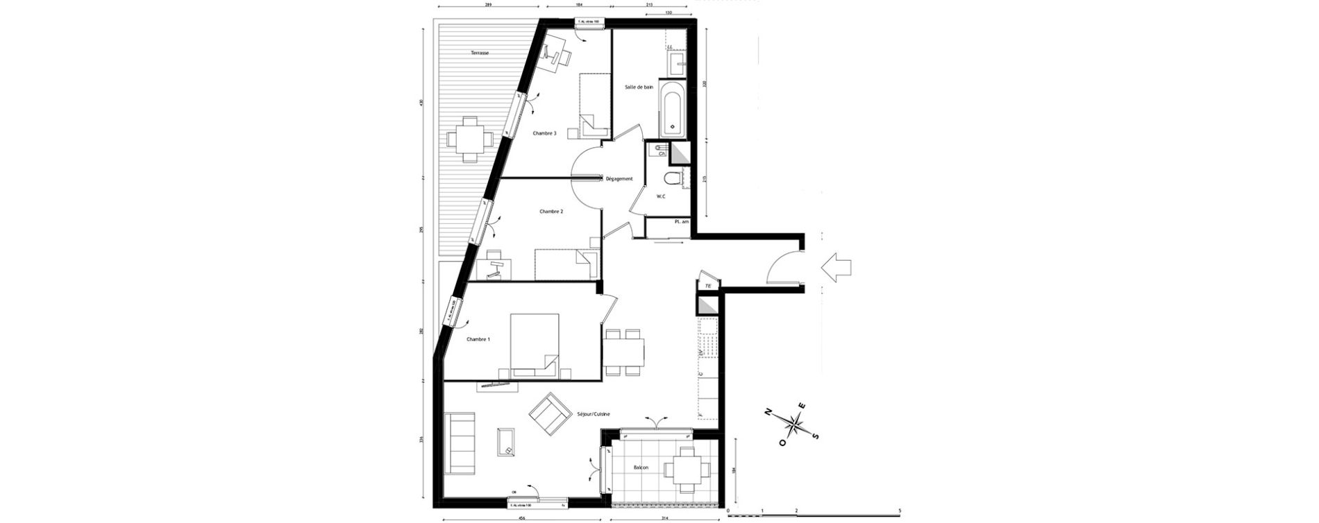 Appartement T4 de 82,29 m2 &agrave; Lyon Pierre valdo (5eme)