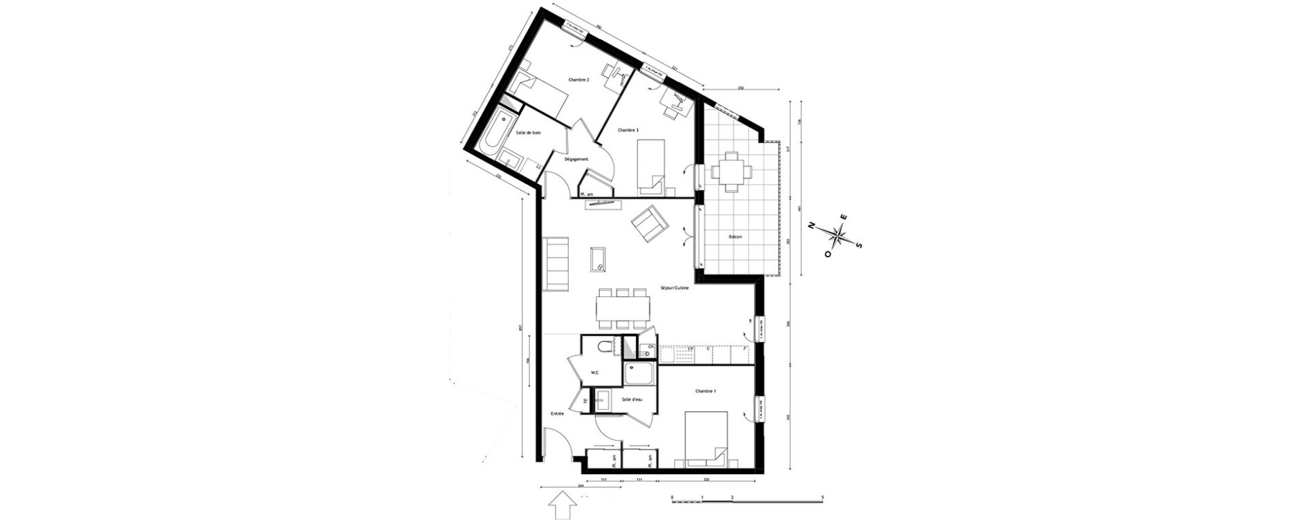 Appartement T4 de 83,21 m2 &agrave; Lyon Pierre valdo (5eme)