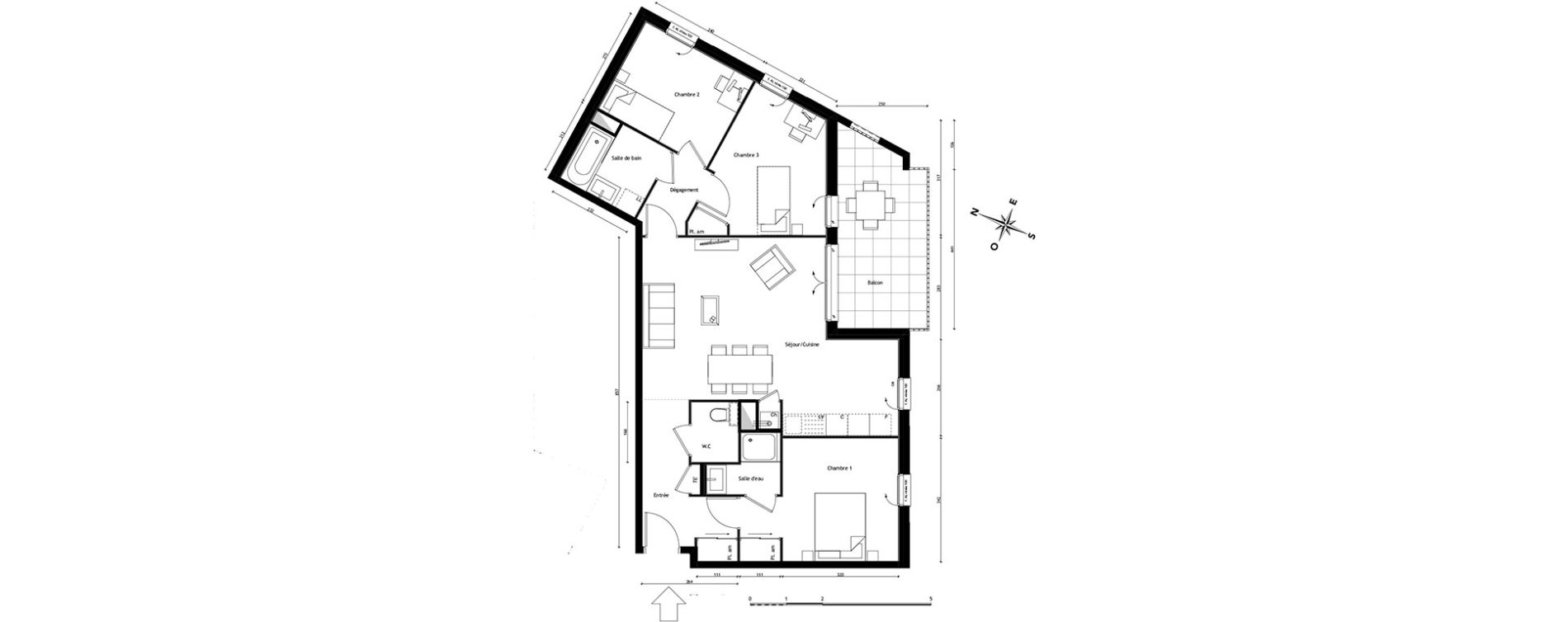 Appartement T4 de 83,30 m2 &agrave; Lyon Pierre valdo (5eme)