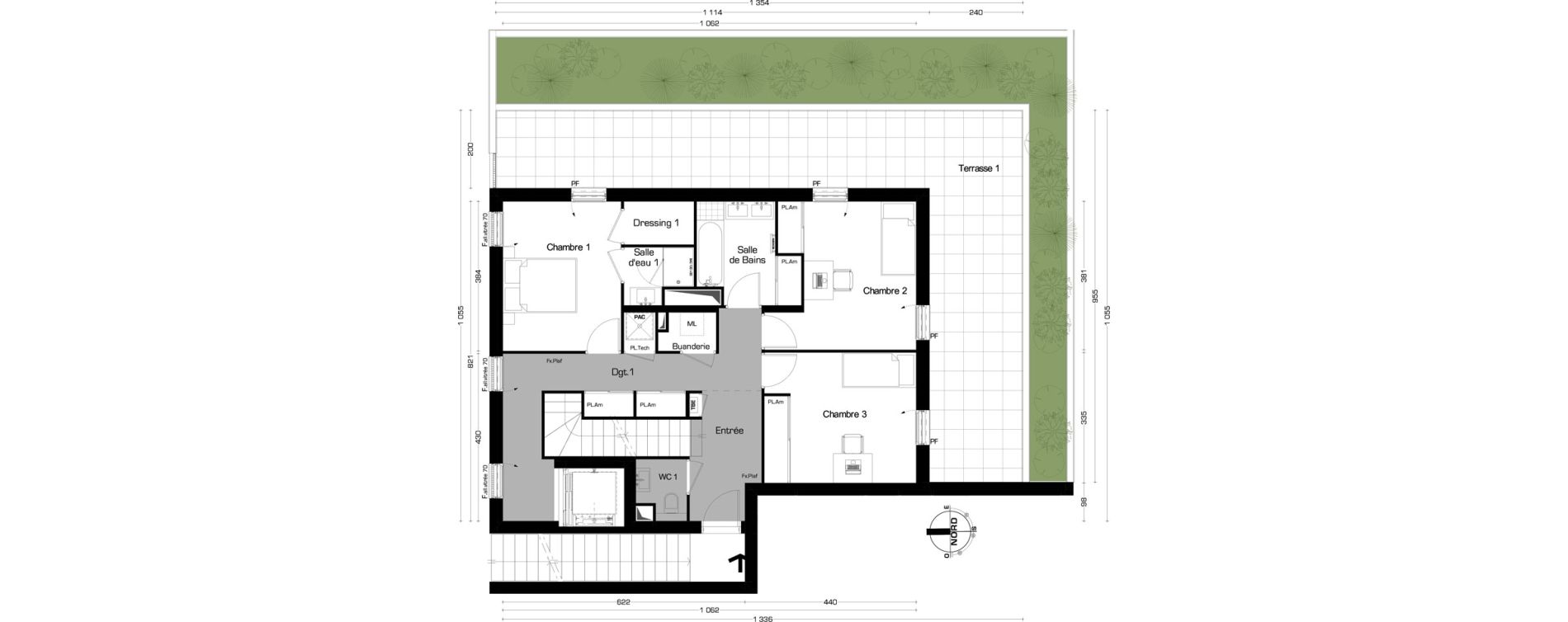 Duplex T5 de 143,96 m2 &agrave; Lyon Montchat (3&egrave;me)