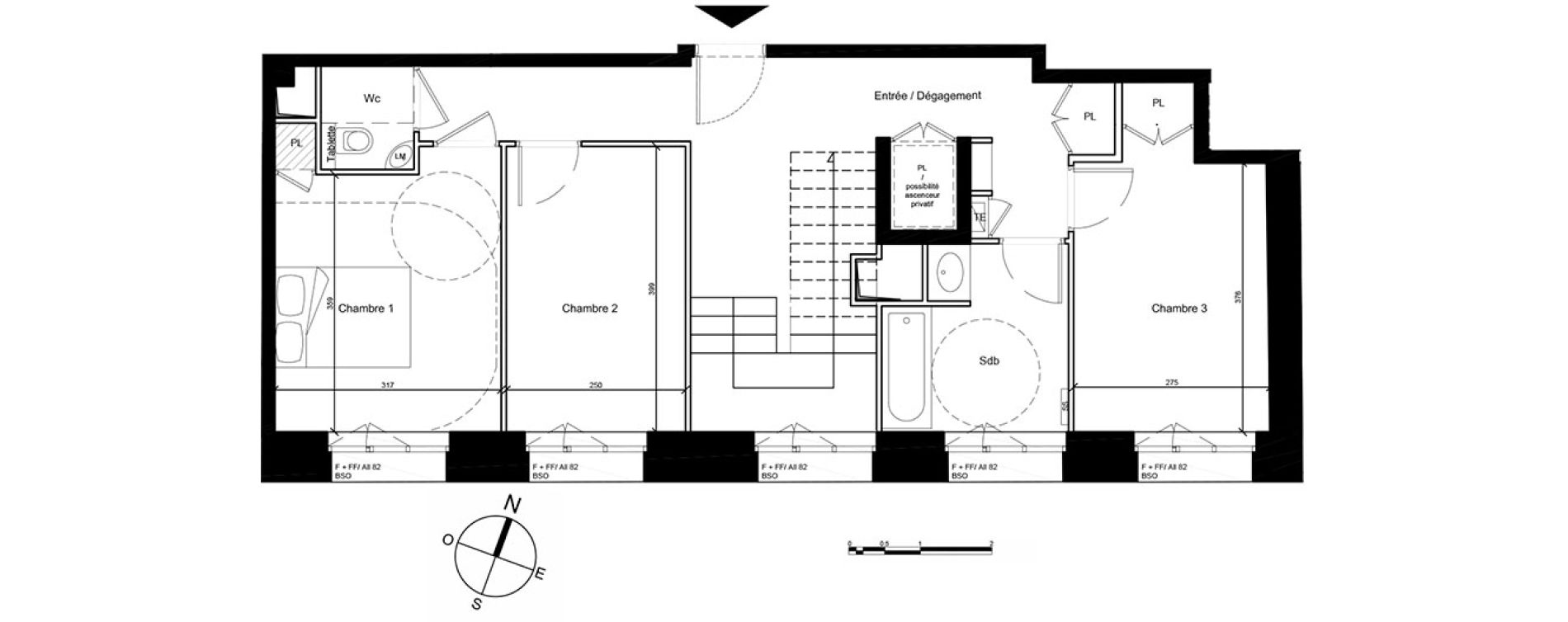 Duplex T5 de 131,35 m2 &agrave; Lyon Point-du-jour (5eme)