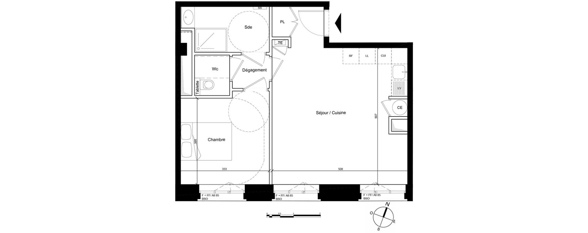 Appartement T2 de 47,30 m2 &agrave; Lyon Point-du-jour (5eme)