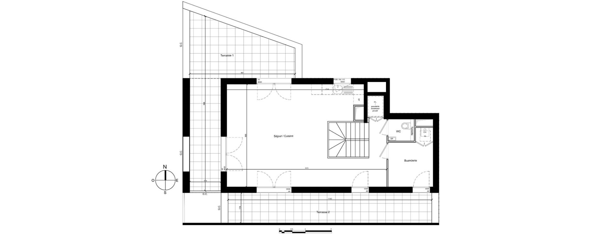 Duplex T4 de 110,73 m2 &agrave; Lyon Point-du-jour (5eme)