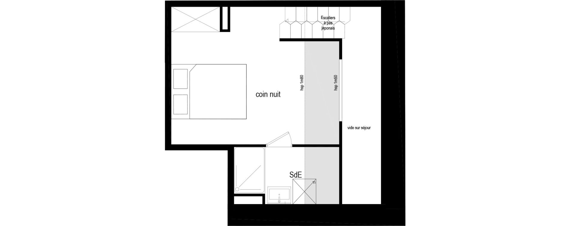 Duplex T1 bis de 32,50 m2 &agrave; Lyon Paul bert (3eme)