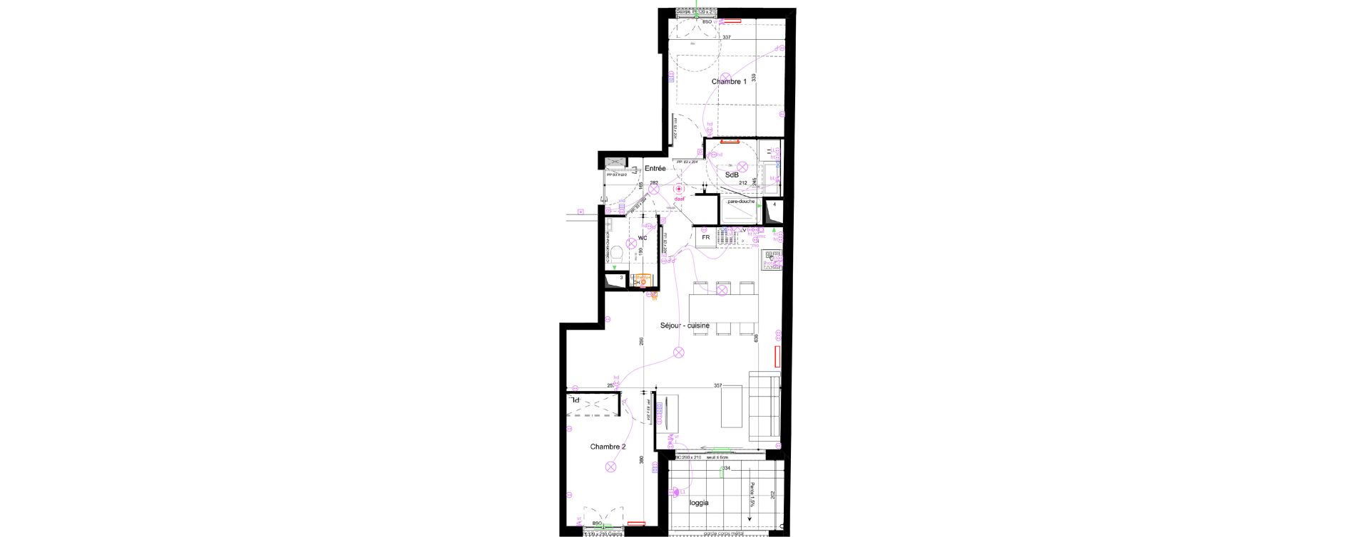 Appartement T3 de 62,83 m2 &agrave; Lyon Bellecombe - thiers (6eme)