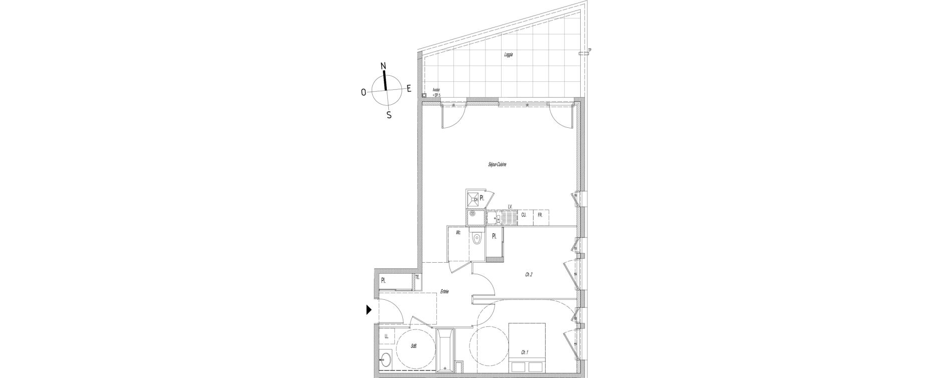 Appartement T3 de 64,30 m2 &agrave; Lyon Baraban (3eme)