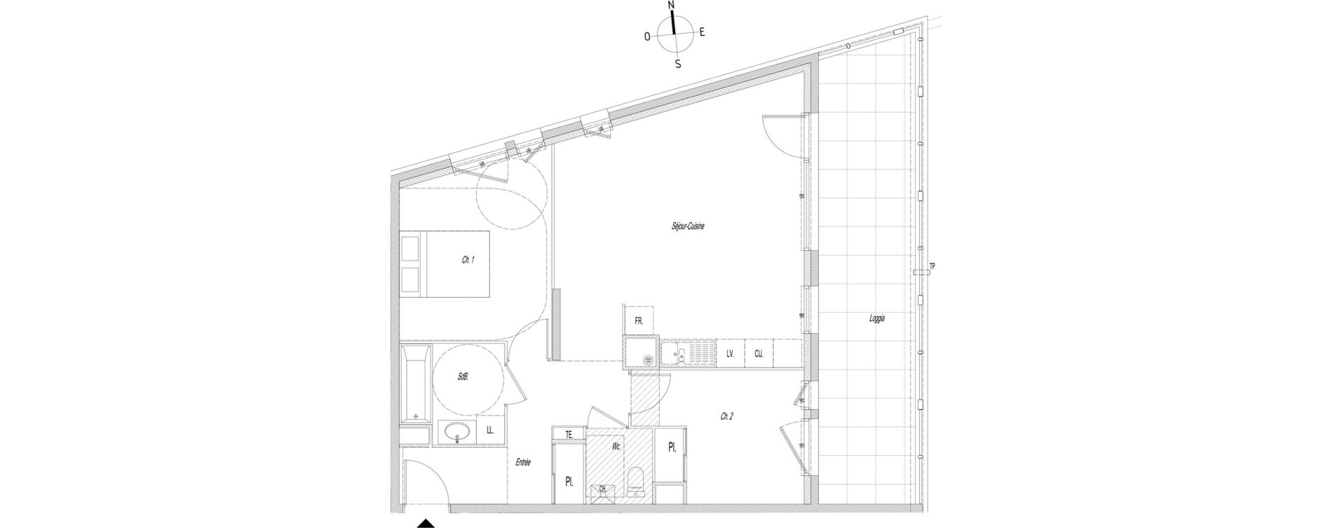 Appartement T3 de 64,55 m2 &agrave; Lyon Baraban (3eme)