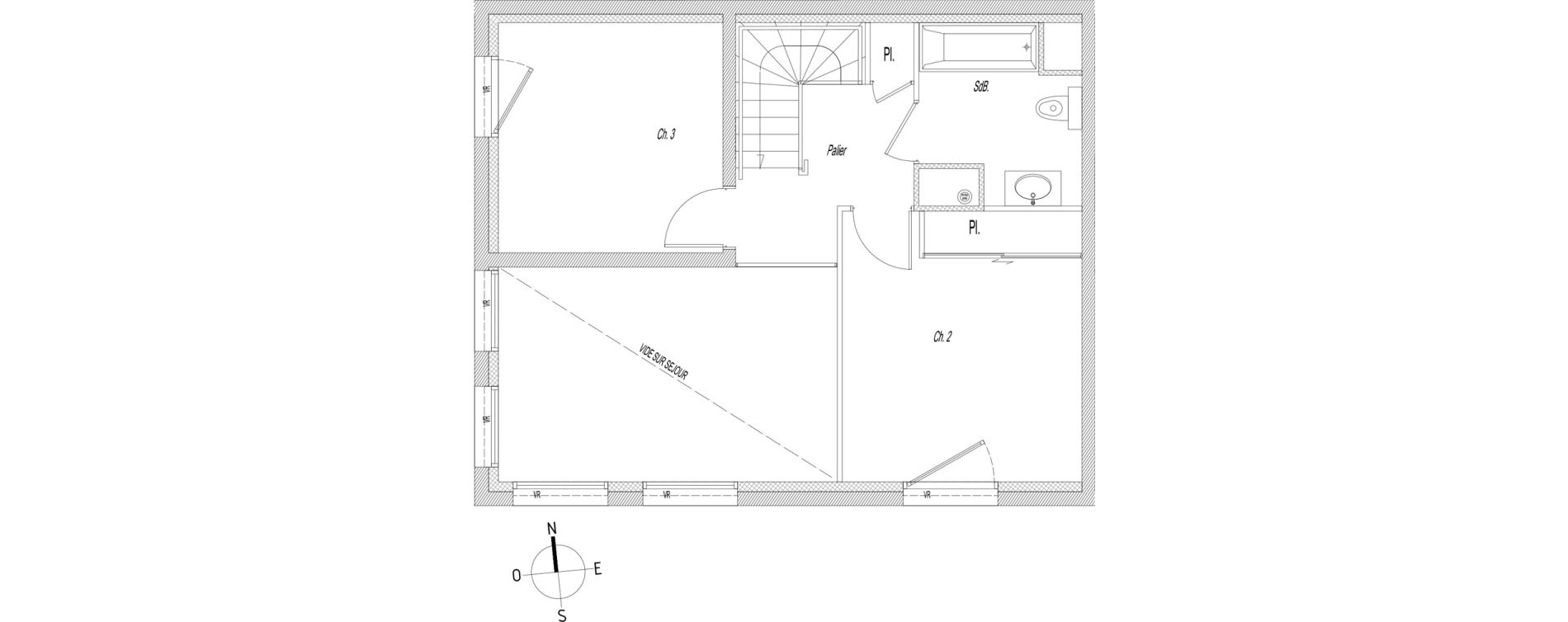 Duplex T4 de 83,40 m2 &agrave; Lyon Baraban (3eme)
