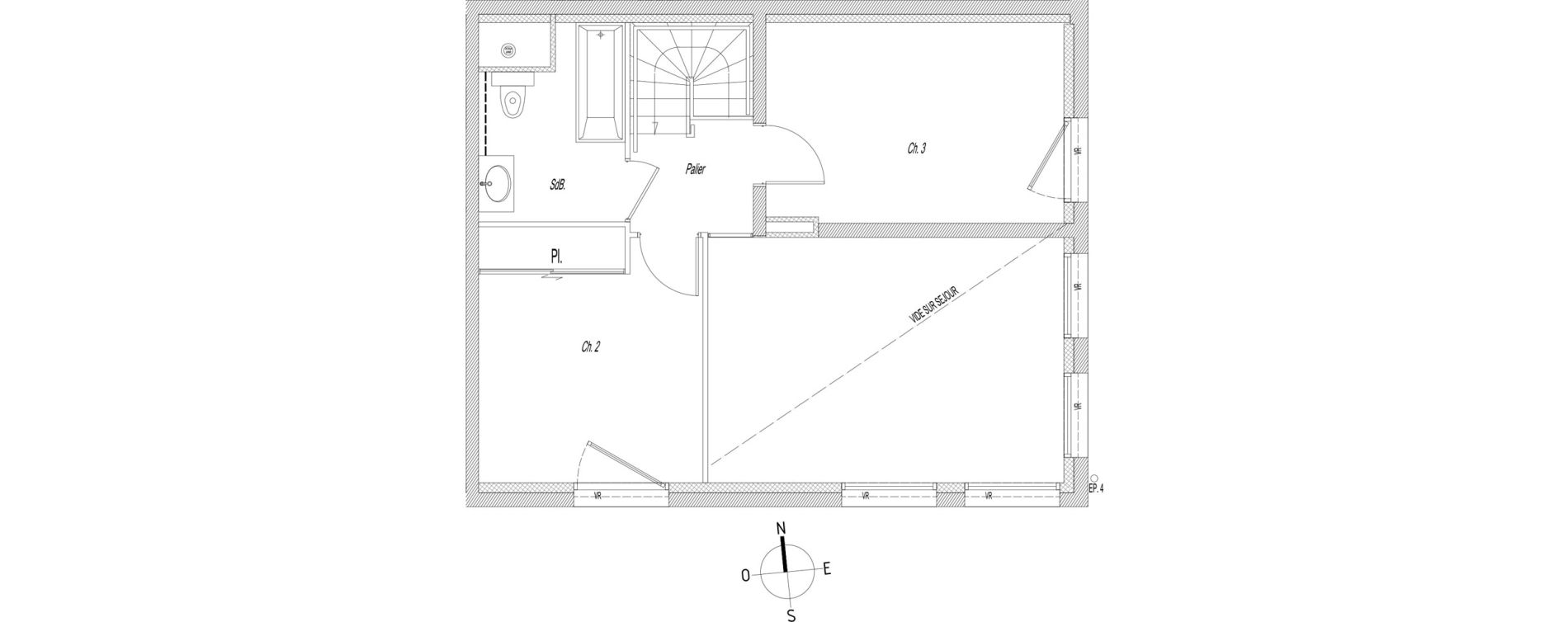 Duplex T4 de 80,50 m2 &agrave; Lyon Baraban (3eme)