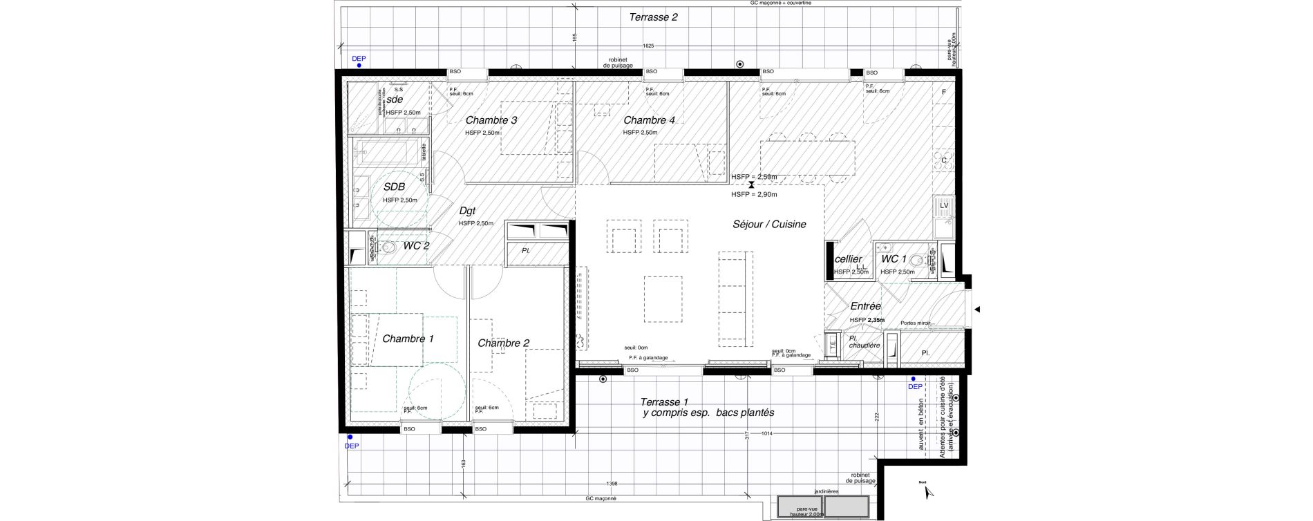 Appartement T5 de 120,40 m2 &agrave; Lyon Trarieux - lacassagne (3eme)