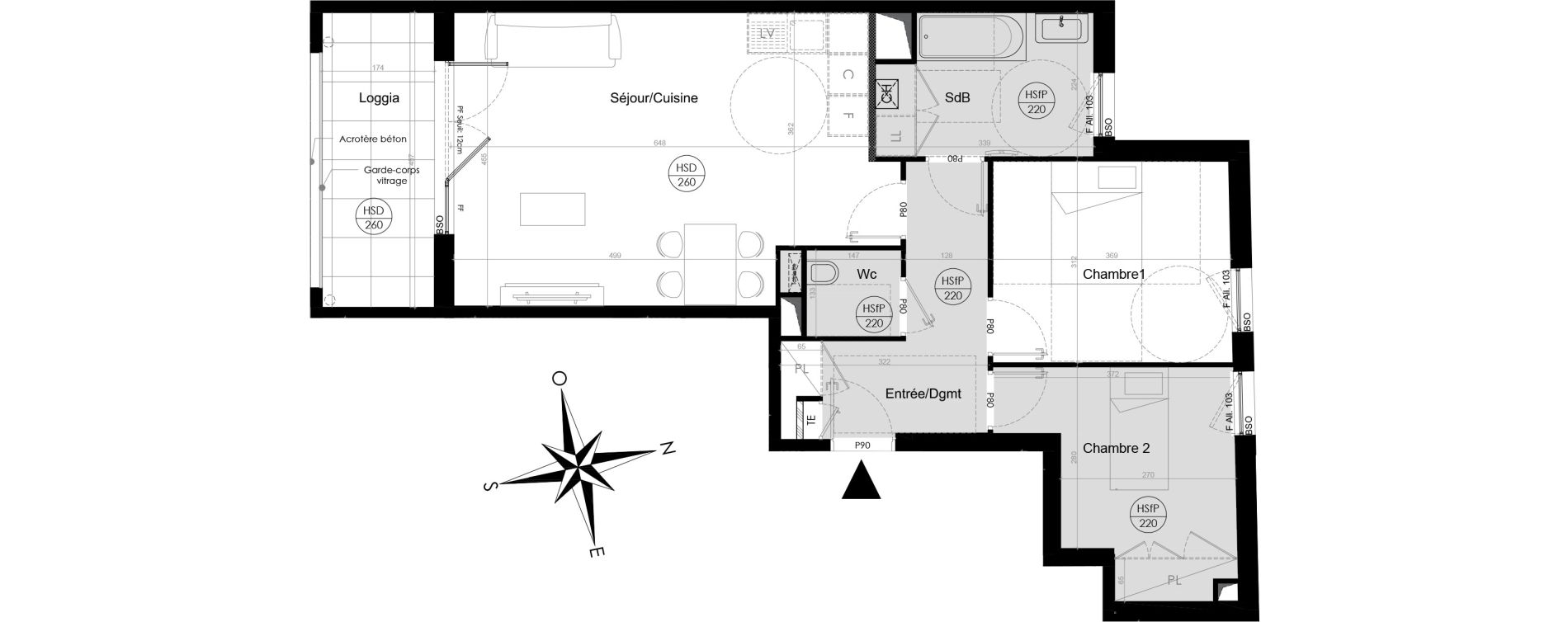 Appartement T3 de 67,30 m2 &agrave; Lyon Point-du-jour (5eme)