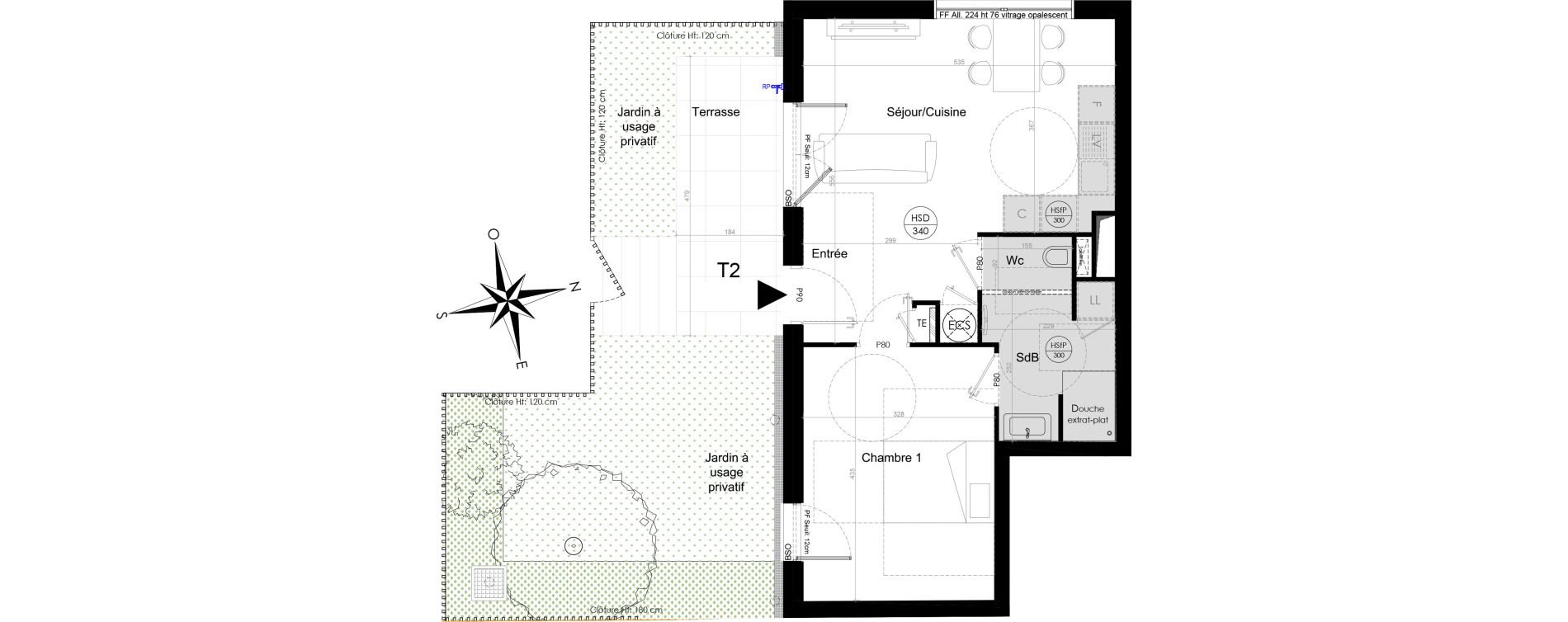 Appartement T2 de 45,80 m2 &agrave; Lyon Point-du-jour (5eme)