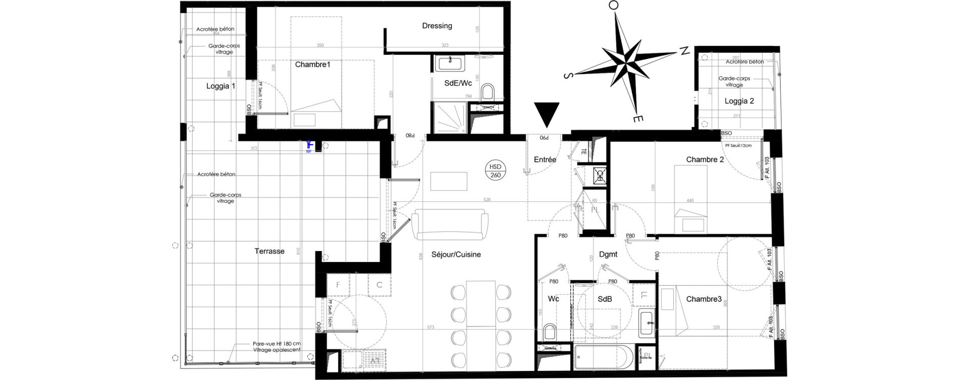 Appartement T4 de 89,60 m2 &agrave; Lyon Point-du-jour (5eme)