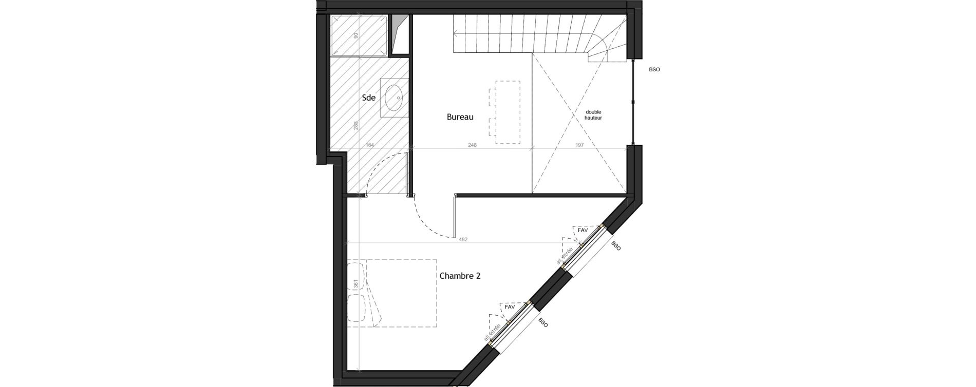 Duplex T3 de 71,00 m2 &agrave; Lyon Vaise (9eme)
