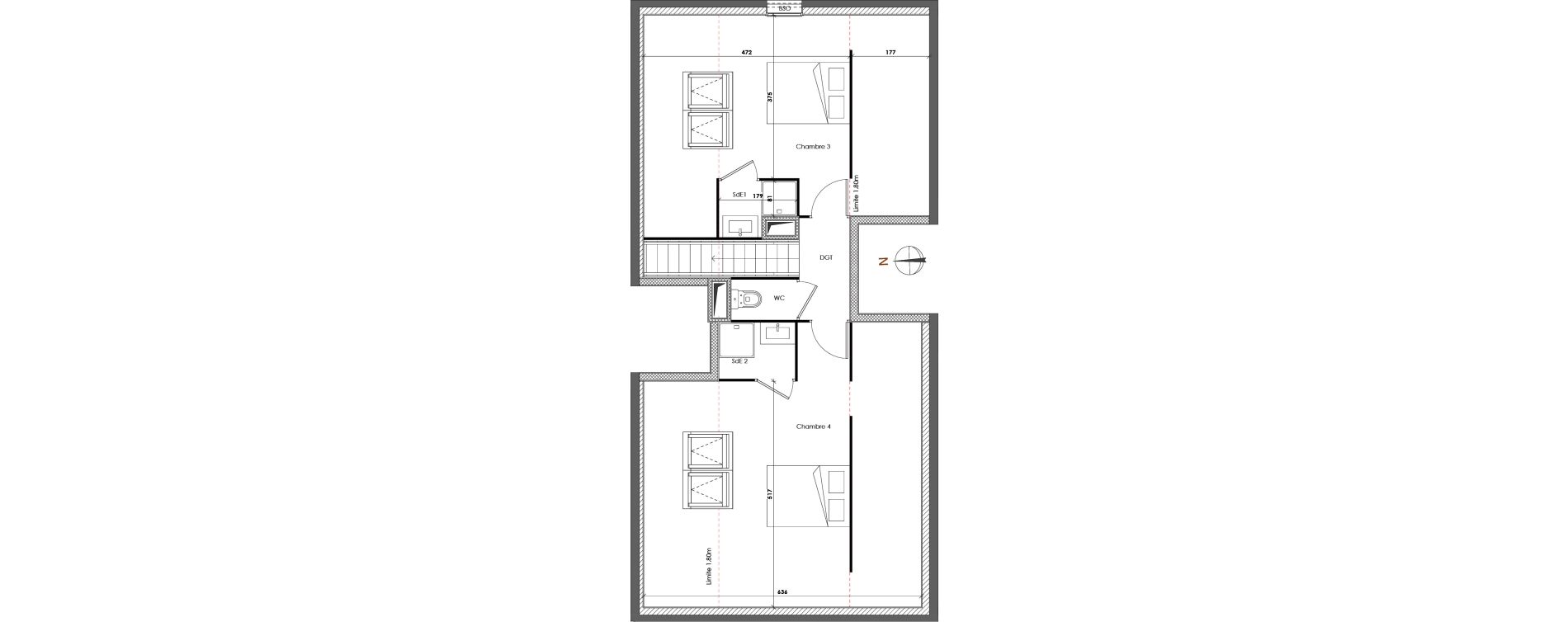 Duplex T5 de 99,65 m2 &agrave; Lyon Gerland (7eme)