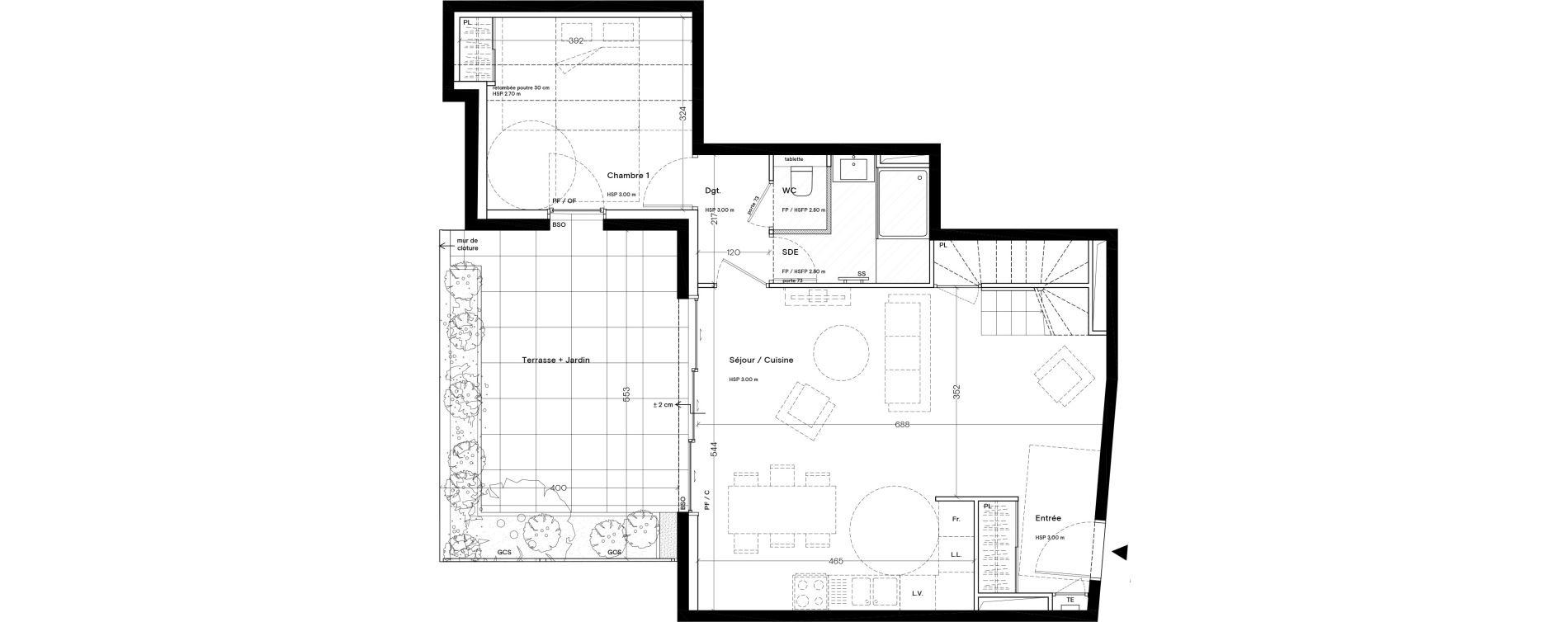 Duplex T4 de 99,50 m2 &agrave; Lyon La croix-rousse (1er/4eme)