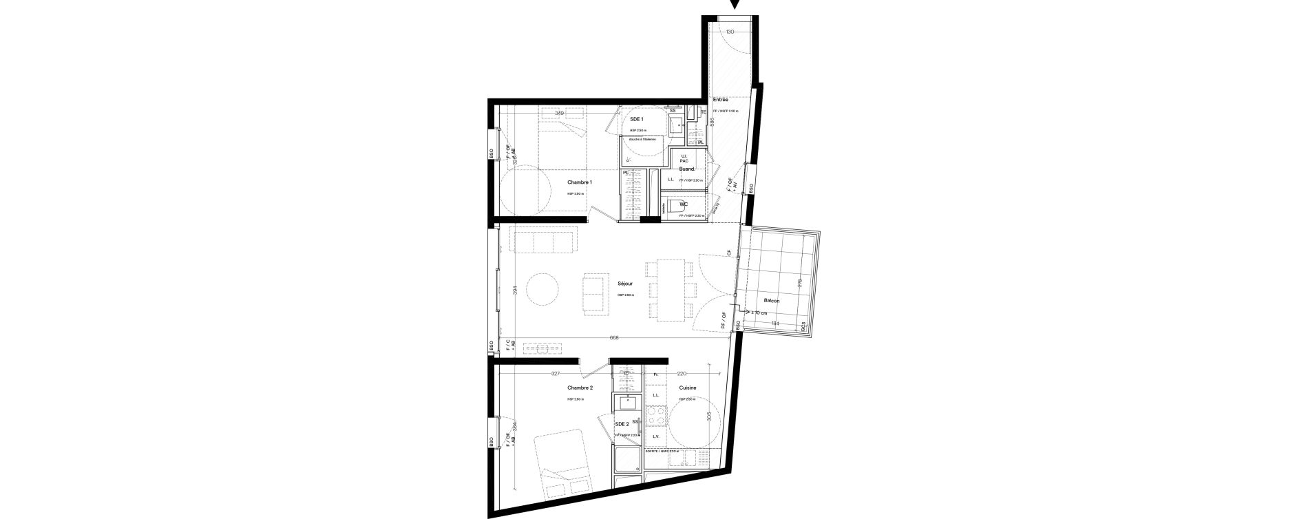 Appartement T3 de 75,30 m2 &agrave; Lyon La croix-rousse (1er/4eme)