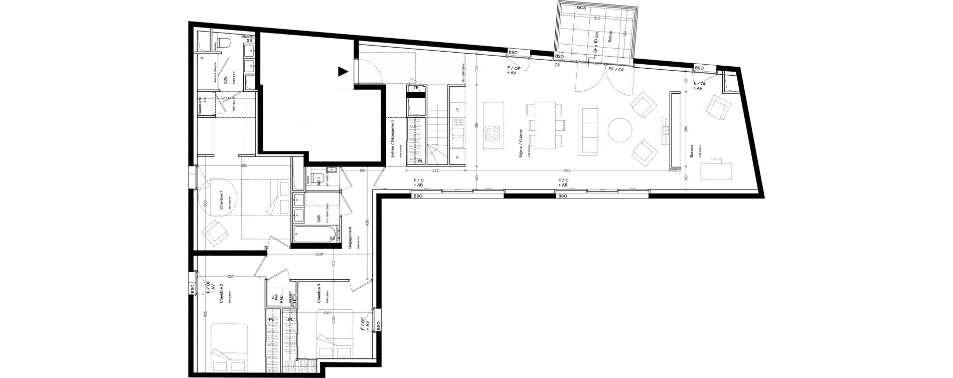 Duplex T5 de 127,80 m2 &agrave; Lyon La croix-rousse (1er/4eme)