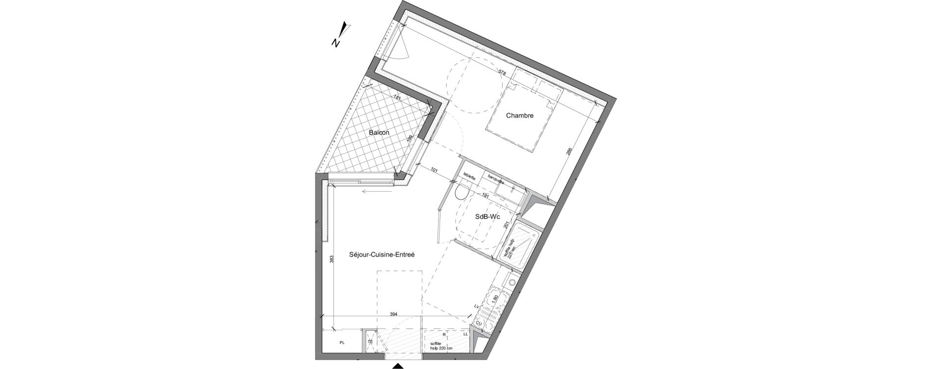 Appartement T2 de 37,07 m2 &agrave; Lyon Feuillat (3eme)