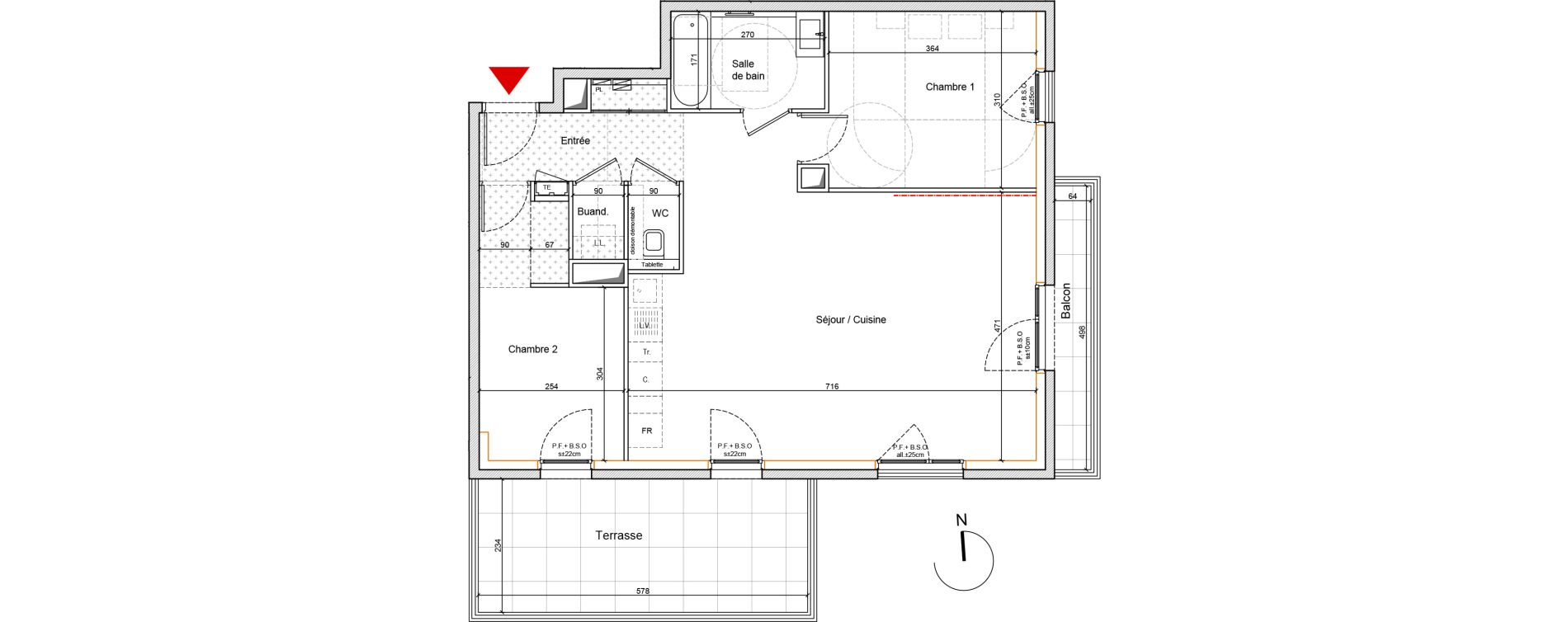 Appartement T3 de 69,10 m2 &agrave; Lyon Gerland (7eme)